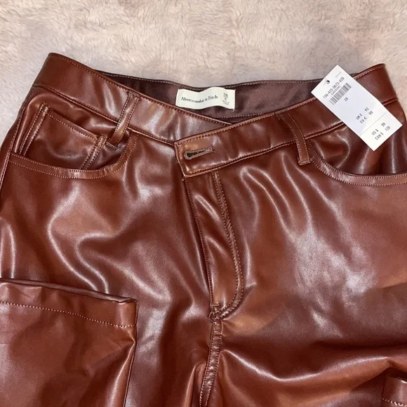 Vegan Leather Dad Pants - Picture 2 of 2